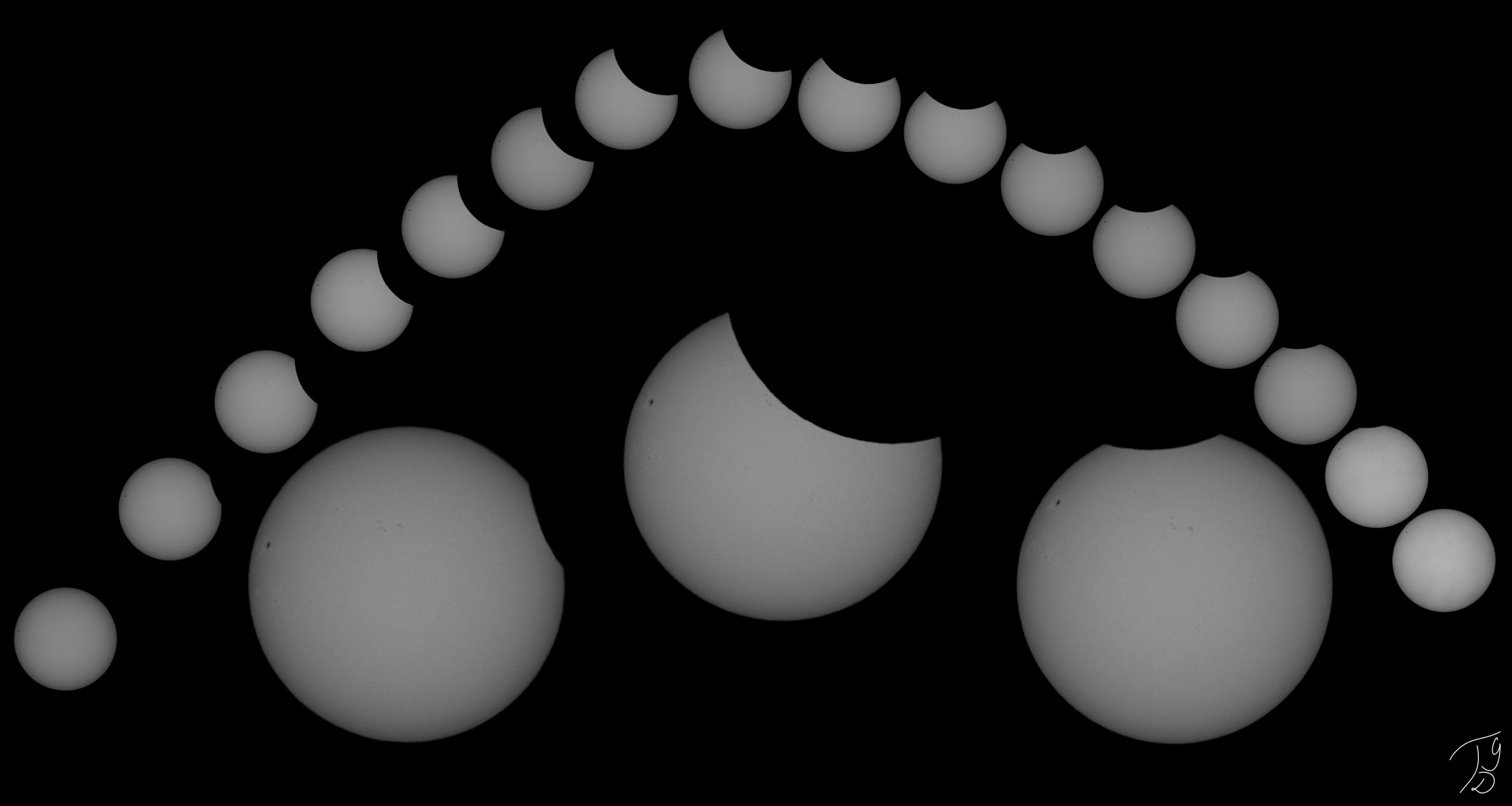 Chapelet de l'éclipse partielle du 29 mars 2025